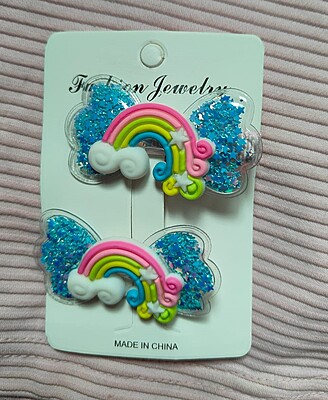 Glitter Shaker Stylist Fancy Oversize Easter Pastel Confetti Bow Pins Hair Pin(Shaker Bow Clips), Shaker Bow Clips,Multicolor