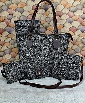 Ladies Traditional Cotton 5 Pieces Combo Bag
