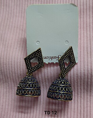 Oxidized Collection Silver & Antique Gold Toned Artistic Jhumka Earrings for Women & Girls, Perfect for Any Occasion
