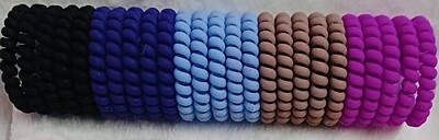 Z Telephone Wire Hairband Style Spiral Ponytail Elastic Tie Rubber Bands Accessories for Girls and Women Hair Ring Flexible Phone Cord Bands Random Colour (Pack of 2)