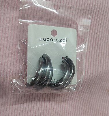 Earrings for Women and Girls Black Metal Hoops Earrings | Black Metal Twisted Layered Hoop Earrings for Women | Birthday Gift for girls and women Anniversary Gift for Wife