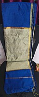 Handloom Bengal Cotton Silk Saree -Blue Handloom Bengal Cotton Silk Saree -Blue