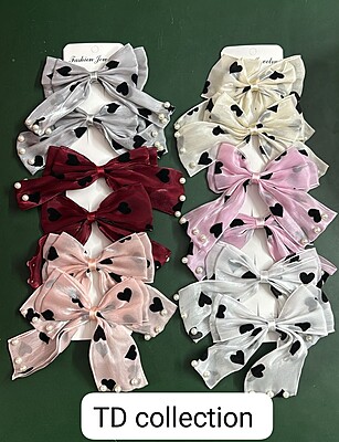 Bow Spring Clip Hair Clip Solid Color