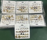 Combo Set Celebrity Inspired Latest Stylish Metal Plated Hoop and Crystal Pearl Stud Earrings for Women Combo Set Celebrity Inspired Latest Stylish Metal Plated Hoop and Crystal Pearl Stud Earrings for Women