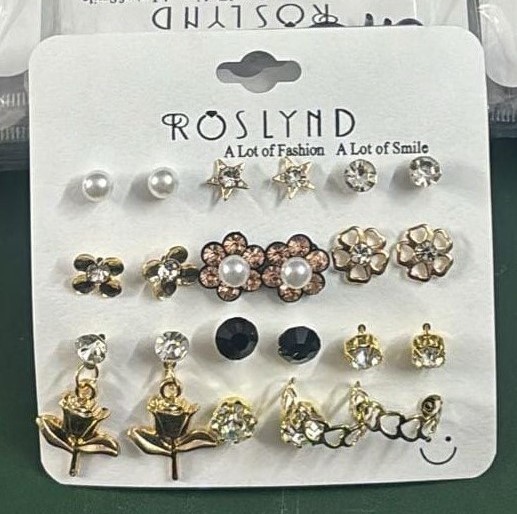Combo Set Celebrity Inspired Latest Stylish Metal Plated Hoop and Crystal Pearl Stud Earrings for Women