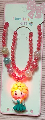 Girl LED light Pendant Beads Chain