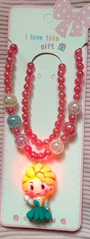 Girl LED light Pendant Beads Chain Girl LED light Pendant Beads Chain