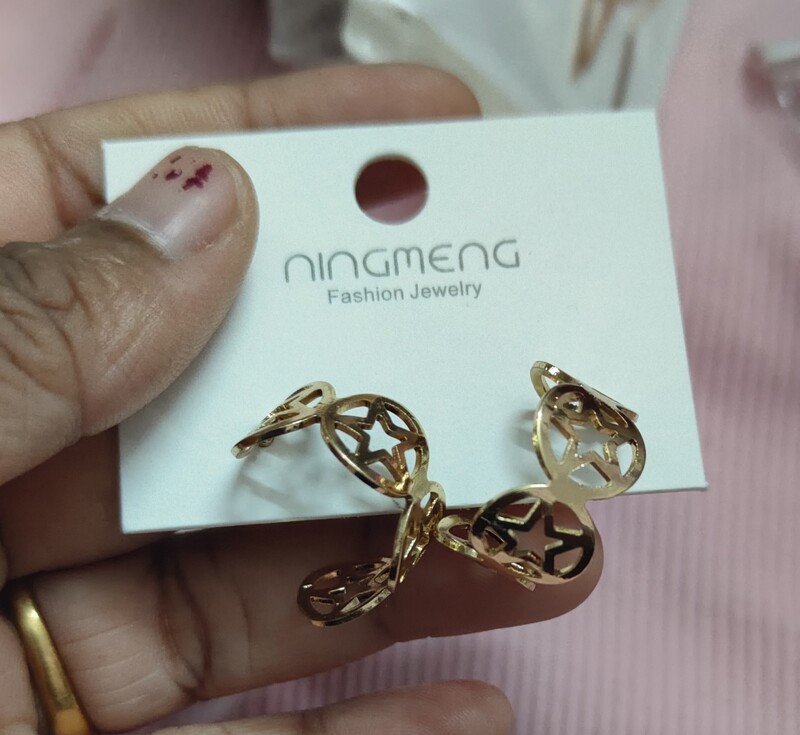 Gold Half Hoop Earring which perfectly match with any outfits Gold Half Hoop Earring which perfectly match with any outfits