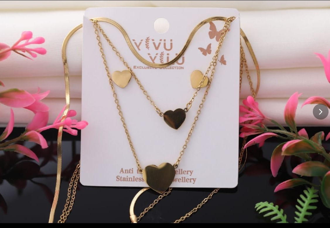 heart shape 3 layer anti tarnish chain heart shape 3 layer anti tarnish chain