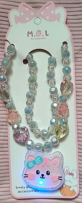 Kitty LED Pendant and Beads Chain