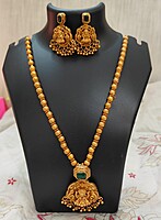 Lakshmi pendant gold beads chain for traditional wear Lakshmi pendant gold beads chain for traditional wear