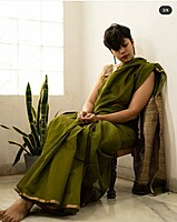 Handloom Silk Cotton Light Green Saree Handloom Silk Cotton Light Green Saree