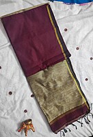 Bengal Handloom Saree - Maroon Colour Bengal Handloom Saree - Maroon Colour