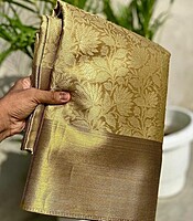 Nita Ambani Saree Gold | Banarasi Tissue Silk Saree with Zari Weave Pallu | Blouse Included Nita Ambani Saree Gold | Banarasi Tissue Silk Saree with Zari Weave Pallu | Blouse Included