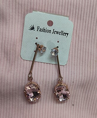 Baby Pink Stone earring best choice for for any casual and office party wear