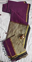 Bengal Handloom Purple colour Saree Bengal Handloom Purple colour Saree