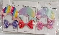 Bow and Rainbow Gliter Sparkle Hair Accessories pins for Girls (Multicolor) Bow and Rainbow Gliter Sparkle Hair Accessories pins for Girls (Multicolor)
