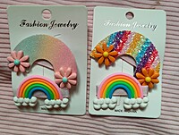 Bow and Rainbow Gliter Sparkle Hair Accessories pins for Girls (Multicolor) Bow and Rainbow Gliter Sparkle Hair Accessories pins for Girls (Multicolor)