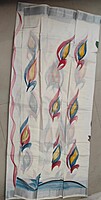 Kerala cotton silver border with kalamkari pallu