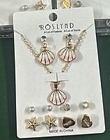 sea shell necklace and earrings for trendy small girls sea shell necklace and earrings for trendy small girls