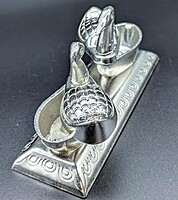 VARALAKSHMI Silver plated Kumkum Dabbi made of german silver (Silver Swan) VARALAKSHMI Silver plated Kumkum Dabbi made of german silver (Silver Swan)