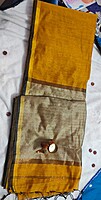 Bengal Handloom Silk Cotton Saree - Yellow Bengal Handloom Silk Cotton Saree - Yellow