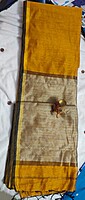 Bengal Handloom Silk Cotton Saree - Yellow Bengal Handloom Silk Cotton Saree - Yellow